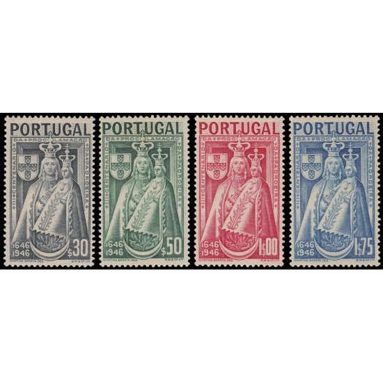 Portugal 684/87 1946 300 aniv. proclamación de la Virgen patrona de Portugal MNH Portugal 684/87 1946 300 aniv. proclamación de la Virgen patrona de Portugal MNH
