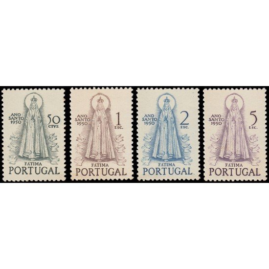 Portugal 730/33 1950 Año Santo Nuestra Señora de Fátima MNH Portugal 730/33 1950 Año Santo Nuestra Señora de Fátima MNH
