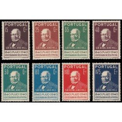 Portugal 600/07 1940 100 aniv. del sello Retrato de Sir Rowland Hill MNH Portugal 600/07 1940 100 aniv. del sello Retrato de Sir Rowland Hill MNH