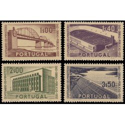 Portugal 766/69 1952 100 aniv. Ministerio de Obras Públicas MNH Portugal 766/69 1952 100 aniv. Ministerio de Obras Públicas MNH