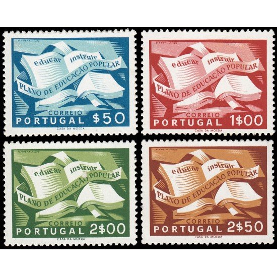 Portugal 807/10 1954 Campaña de Educación popular MNH Portugal 807/10 1954 Campaña de Educación popular MNH