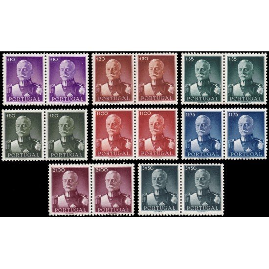 Portugal 663/70 1945 Presidente Carmona pareja MNH Portugal 663/70 1945 Presidente Carmona pareja MNH