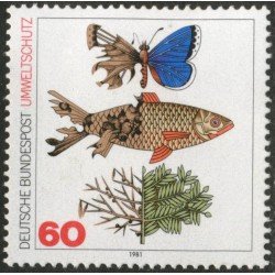 FAU5/S Alemania Federal Germany Nº 919 1981 Protección naturaleza Fauna y flora FAU5/S Alemania Federal Germany Nº 919 1981 Protección naturaleza Fauna y flora