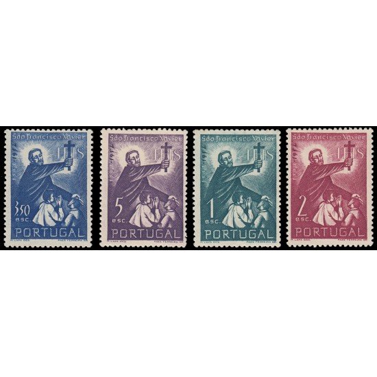 Portugal 770/73 1952 400 aniv. de la muerte de San Fracisco Javier MNH
