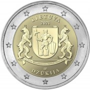 Lituania 2021 2 € euros conmemorativos Regiones - Dzukija