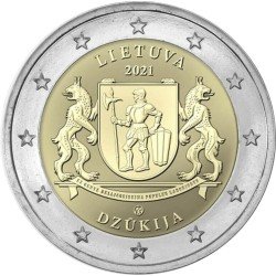 Lituania 2021 2 € euros conmemorativos Regiones - Dzukija Lituania 2021 2 € euros conmemorativos Regiones - Dzukija