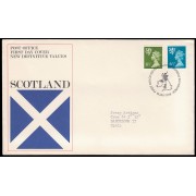 Gran Bretaña 774/79 de la serie) 1976 SPD FDC Serie Reina Isabel II  Escocia Sobre primer día Edinburgh
