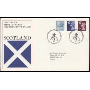Gran Bretaña 846/54 (de la serie) 1978 SPD FDC Serie Reina Isabel II Escocia Sobre primer día Philatelic Bureau