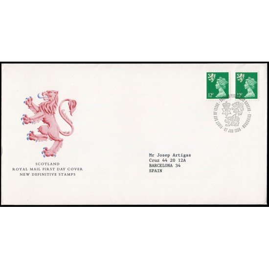Gran Bretaña 1207 1986 SPD FDC Serie Reina Isabel II Escocia Sobre primer día Philatelic Bureau Gran Bretaña 1207 1986 SPD FDC Serie Reina Isabel II Escocia Sobre primer día Philatelic Bureau