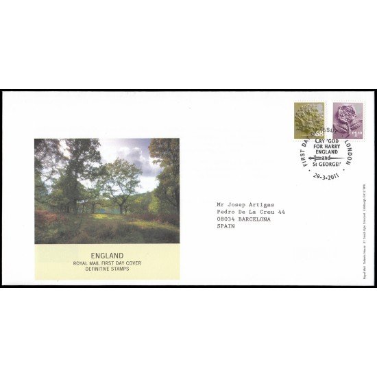Gran Bretaña 3468/75 (de la serie) 2011 SPD FDC Serie Regional Inglaterra Sobre primer día London Gran Bretaña 3468/75 (de la serie) 2011 SPD FDC Serie Regional Inglaterra Sobre primer día London
