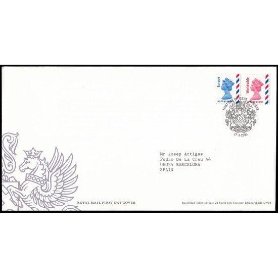 Gran Bretaña 2425/26 2003 SPD FDC Serie Reina Isabel II Sobre primer día Windsor Gran Bretaña 2425/26 2003 SPD FDC Serie Reina Isabel II Sobre primer día Windsor