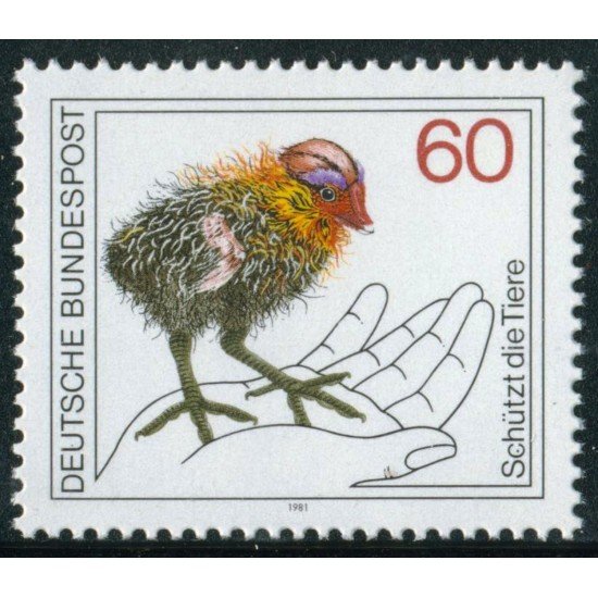 FAU5/S Alemania Federal Germany Nº 934 1981 Proteccón de los animales Lujo FAU5/S Alemania Federal Germany Nº 934 1981 Proteccón de los animales Lujo