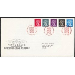 Gran Bretaña 1434/38 1990 SPD FDC Serie Reina Isabel II Sobre primer día Windsor Gran Bretaña 1434/38 1990 SPD FDC Serie Reina Isabel II Sobre primer día Windsor