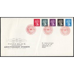 Gran Bretaña 1434/38 1990 SPD FDC Serie Reina Isabel II Sobre primer día Philatelic Bureau Gran Bretaña 1434/38 1990 SPD FDC Serie Reina Isabel II Sobre primer día Philatelic Bureau