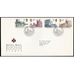 Gran Bretaña 1615/18 1992 SPD FDC Castillos Británicos Sobre primer día Windsor Gran Bretaña 1615/18 1992 SPD FDC Castillos Británicos Sobre primer día Windsor