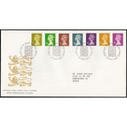 Gran Bretaña 1561/67 1991 SPD FDC Serie Reina Isabel II Sobre primer día Windsor Gran Bretaña 1561/67 1991 SPD FDC Serie Reina Isabel II Sobre primer día Windsor