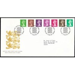 Gran Bretaña 1876/82 1996 SPD FDC Serie Reina Isabel II Sobre primer día Philatelic Bureau Gran Bretaña 1876/82 1996 SPD FDC Serie Reina Isabel II Sobre primer día Philatelic Bureau