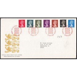 Gran Bretaña 1402/08 1989 SPD FDC Serie Reina Isabel II Sobre primer día Windsor Gran Bretaña 1402/08 1989 SPD FDC Serie Reina Isabel II Sobre primer día Windsor