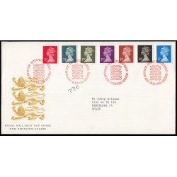 Gran Bretaña 1402/08 1989 SPD FDC Serie Reina Isabel II Sobre primer día Philatelic Bureau Gran Bretaña 1402/08 1989 SPD FDC Serie Reina Isabel II Sobre primer día Philatelic Bureau