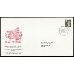 Gran Bretaña 1255 1987 SPD FDC Serie Reina Isabel II Gales Sobre primer día Cardiff Gran Bretaña 1255 1987 SPD FDC Serie Reina Isabel II Gales Sobre primer día Cardiff