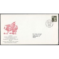 Gran Bretaña 1255 1987 SPD FDC Serie Reina Isabel II Gales  Sobre primer día Philatelic Bureau