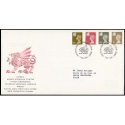 Gran Bretaña 1718/29 (de la serie) 1993 SPD FDC Serie Reina Isabel II Gales Sobre primer día Cardiff Gran Bretaña 1718/29 (de la serie) 1993 SPD FDC Serie Reina Isabel II Gales Sobre primer día Cardiff