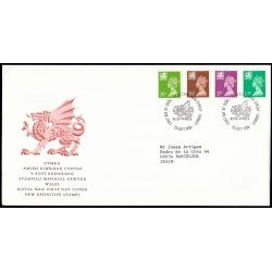 Gran Bretaña 1893/04 (de la serie) 1996 SPD FDC Serie Reina Isabel II Sobre primer día Cardiff Gran Bretaña 1893/04 (de la serie) 1996 SPD FDC Serie Reina Isabel II Sobre primer día Cardiff