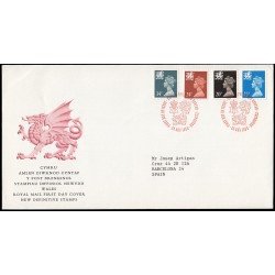 Gran Bretaña 1422/33 (de la serie) 1989 SPD FDC Serie Reina Isabel II Gales Sobre primer día Philatelic Bureau Gran Bretaña 1422/33 (de la serie) 1989 SPD FDC Serie Reina Isabel II Gales Sobre primer día Philatelic Bureau