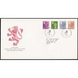 Gran Bretaña 1151/62 (de la serie) 1984 SPD FDC Serie Reina Isabel II Escocia Sobre primer día Philatelic Bureau