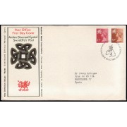 Gran Bretaña 807/12 (de la serie) 1976 SPD FDC Serie Reina Isabel II Gales Sobre primer día Philatelic Bureau