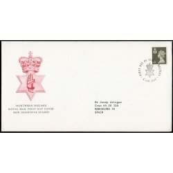 Gran Bretaña 1254 1987 SPD FDC Serie Reina Isabel II Irlanda del Norte Sobre primer día Belfast Gran Bretaña 1254 1987 SPD FDC Serie Reina Isabel II Irlanda del Norte Sobre primer día Belfast