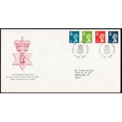Gran Bretaña 1346/57 1988 SPD FDC Serie Reina Isabel II Irlanda del Norte Sobre primer día Belfast Gran Bretaña 1346/57 1988 SPD FDC Serie Reina Isabel II Irlanda del Norte Sobre primer día Belfast