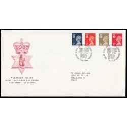 Gran Bretaña 1499/10 (de la serie) 1990 SPD FDC Serie Reina Isabel II Irlanda del Norte Sobre primer día Philatelic Bureau Gran Bretaña 1499/10 (de la serie) 1990 SPD FDC Serie Reina Isabel II Irlanda del Norte Sobre primer día Philatelic Bureau