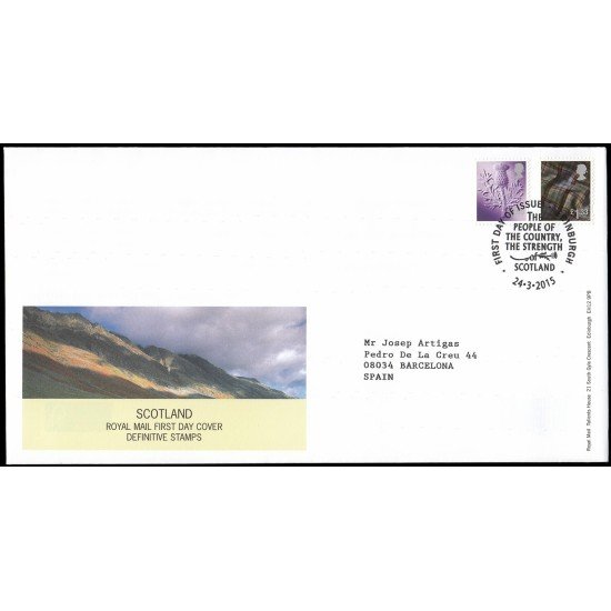 Gran Bretaña 4133/40 (de la serie) 2015 SPD FDC Serie Regional Escocia Sobre primer día Edinburgh Gran Bretaña 4133/40 (de la serie) 2015 SPD FDC Serie Regional Escocia Sobre primer día Edinburgh