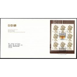 Gran Bretaña C2154 (1ª hoja) 2000 SPD FDC HB de Carné Prestigio Sobre primer día Philatelic Bureau Gran Bretaña C2154 (1ª hoja) 2000 SPD FDC HB de Carné Prestigio Sobre primer día Philatelic Bureau