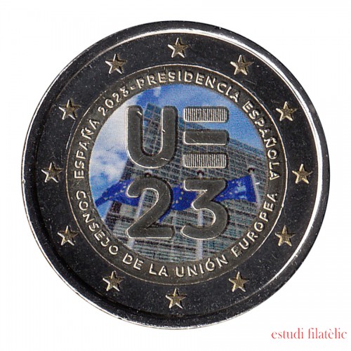 España 2023 2 € euros conmemorativos Color Presidencia Española UE