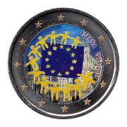 España 2015 2 € euros conmemorativos Color XXX Aniversario bandera