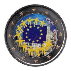 España 2015 2 € euros conmemorativos Color XXX Aniversario bandera España 2015 2 € euros conmemorativos Color XXX Aniversario bandera