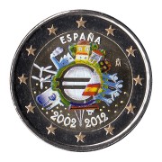 España 2012 2 € euros conmemorativos Color X Aniversario del euro 