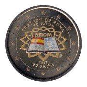 España  2007 2 € euros conmemorativos Color  50º Aniversario Tratado de Roma 