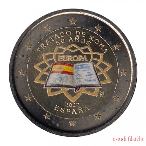 España  2007 2 € euros conmemorativos Color  50º Aniversario Tratado de Roma 