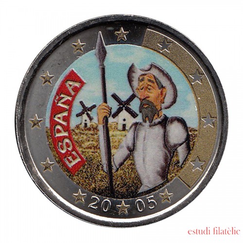 España 2005 2 € euros conmemorativos Color IV Cent. Quijote Cervantes