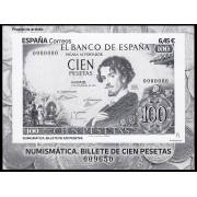 España Spain Prueba de lujo 168 2023 Billete de cien pesetas Prueba de artista en negro España Spain Prueba de lujo 168 2023 Billete de cien pesetas Prueba de artista en negro