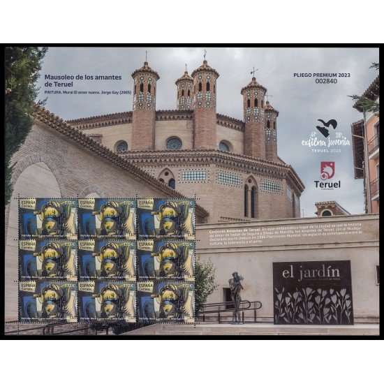 España Pliego Premium 132 2023 Mausoleo de los amantes de Teruel Pintura Mural El amor nuevo Jorge Gay MNH España Pliego Premium 132 2023 Mausoleo de los amantes de Teruel Pintura Mural El amor nuevo Jorge Gay MNH