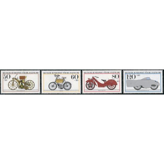 Alemania Federal  Germany  Nº 1000/03   1983   Sorteo por la juventud-Motocicletas históricas-Lujo