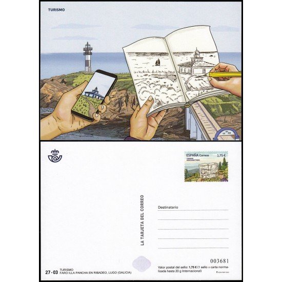 España Tarjetas del Correo y de Iniciativa Privada 175 2023 Faro Illa Pancha Ribadeo Lugo Galicia España Tarjetas del Correo y de Iniciativa Privada 175 2023 Faro Illa Pancha Ribadeo Lugo Galicia