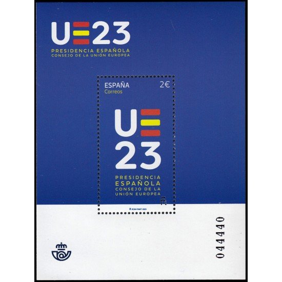 España Spain 5674 2023 Hojita UE 2023 Presidencia Española Consejo de la Unión Europea MNH España Spain 5674 2023 Hojita UE 2023 Presidencia Española Consejo de la Unión Europea MNH