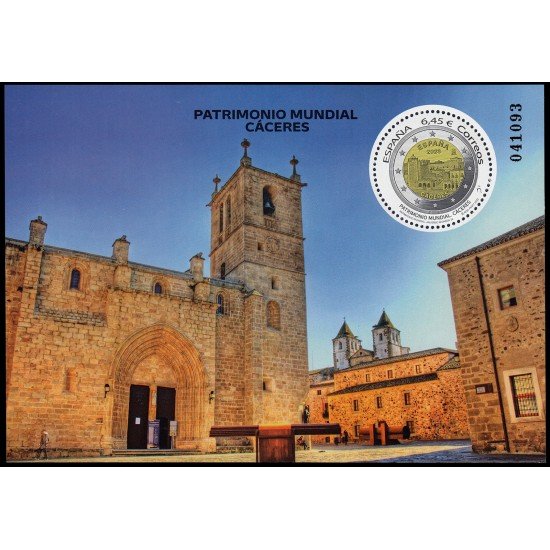 España Spain 5642 2023 Hojita Patrimonio Mundial Cáceres MNH España Spain 5642 2023 Hojita Patrimonio Mundial Cáceres MNH