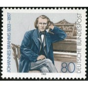 CIN Alemania Federal  Germany  Nº 1009   150º Aniv. de Johannes Brahms Lujo