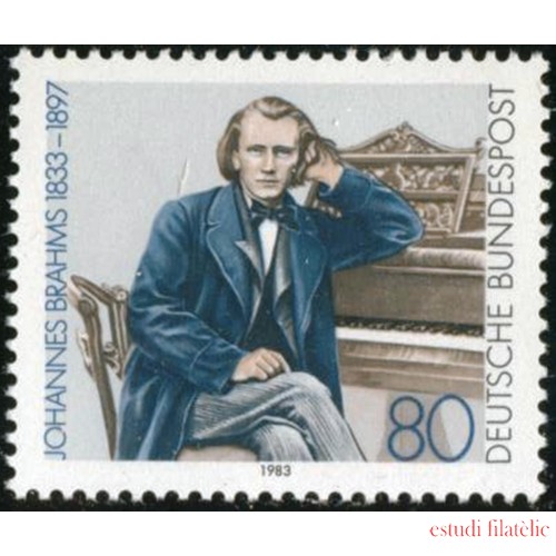 CIN Alemania Federal  Germany  Nº 1009   150º Aniv. de Johannes Brahms Lujo
